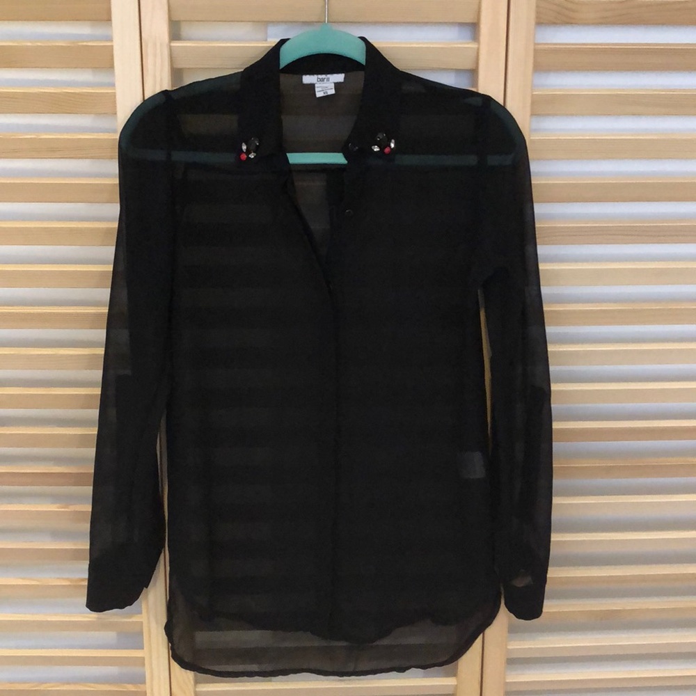 Sheer embellished tunic | Bar III